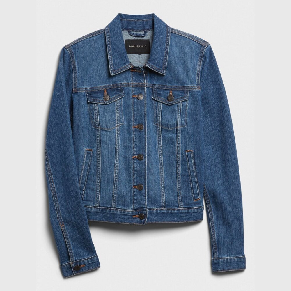 BANANA REPUBLIC - BASIC JEAN JACKET | MEDIUM WASH | SMALL